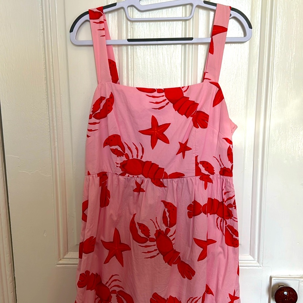 Super cute J Crew lobster print maxi dress